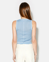 Avery Vest - Seaside/White