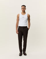 Brushed Twill Reg Suit Pants - Mole Brown