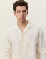 Flower Jacquard Shirt - Light Ivory
