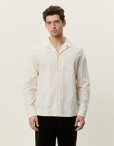 Flower Jacquard Shirt - Light Ivory