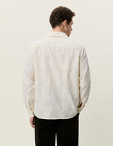 Flower Jacquard Shirt - Light Ivory