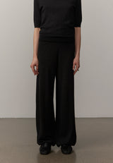 Clark Knit Mid Waist Pants - Dark Grey - BLVD