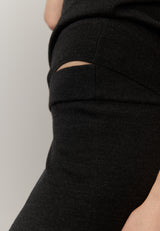 Clark Knit Mid Waist Pants - Dark Grey - BLVD