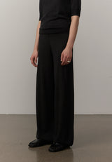 Clark Knit Mid Waist Pants - Dark Grey - BLVD