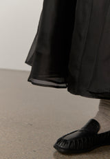 Greta Silk Skirt - Black - BLVD