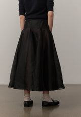 Greta Silk Skirt - Black - BLVD
