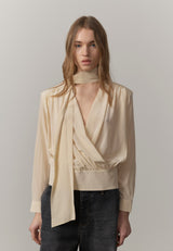 Juan Silk Blouse - Off White - BLVD