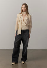 Juan Silk Blouse - Off White - BLVD