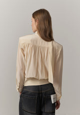 Juan Silk Blouse - Off White - BLVD