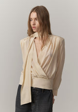 Juan Silk Blouse - Off White - BLVD