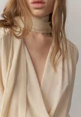 Juan Silk Blouse - Off White - BLVD