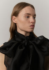 Royal Silk Blouse - Black - BLVD