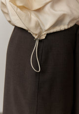 Sisi Silk Hooded Blouse - Off White - BLVD