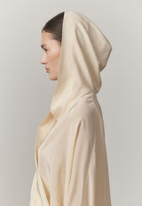 Sisi Silk Hooded Blouse - Off White - BLVD