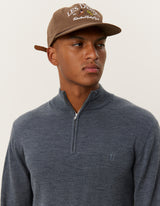 Greyson Half-Zip Merino Knit - Grey