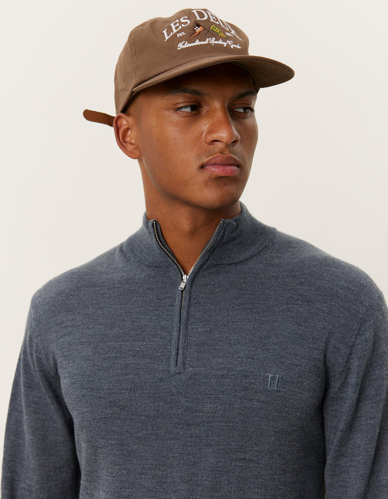 Greyson Half-Zip Merino Knit - Grey
