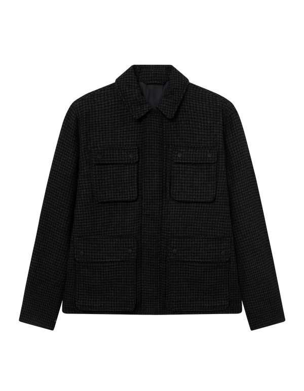 Nero Houndstooth Jacket - Black