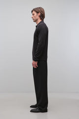 Reynolds Long Sleeve Polo - Dark Charcoal Melange - BLVD