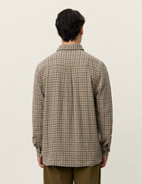 John Check Shirt - Dark Sand