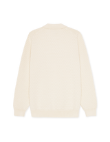 Billy Weave Knitted LS Polo - Ivory - BLVD
