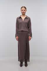Casey Midi Skirt - Mushroom Melange