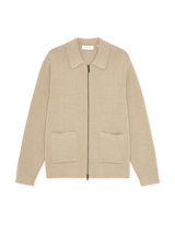 Fischer Cotton Milano Zip Overshirt - Sand - BLVD
