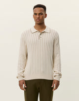 Bogart Rugby Polo Knit - Ivory