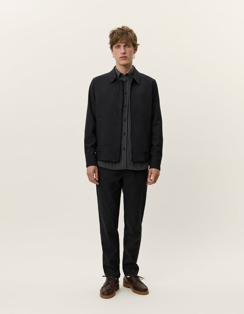 Como Coach Slub Jacket - Black