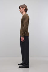Hezekiah Classic Henley - Dark Olive - BLVD