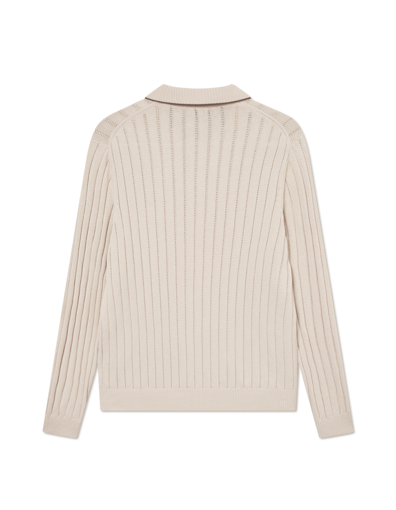 Bogart Rugby Polo Knit - Ivory