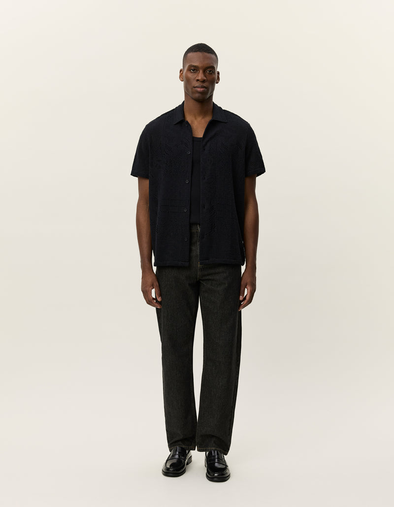 Hector Lace SS Shirt - Black