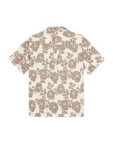 Lesley Flower Jacquard SS Shirt - Ivory - BLVD