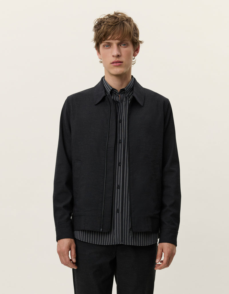 Como Coach Slub Jacket - Black