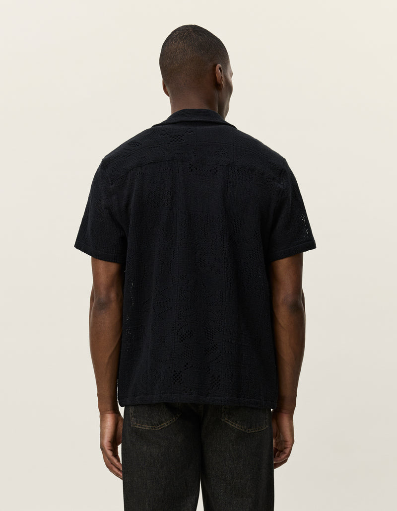 Hector Lace SS Shirt - Black