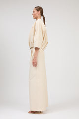 Jess Pleated Jacket - Stone - BLVD