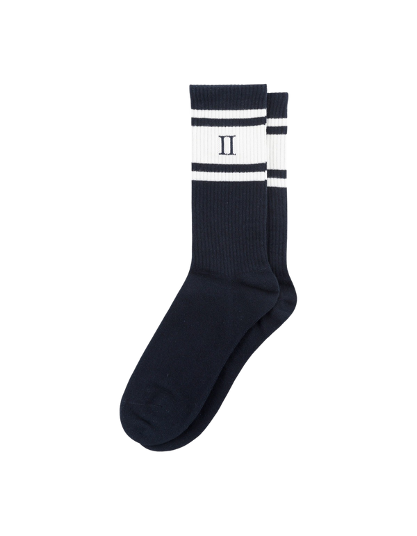 William Stripe Socks - Navy