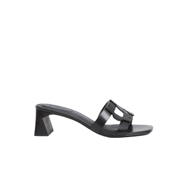 Monogram Block Heel - Black