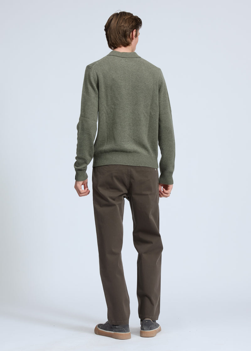 Declan Cashmere Polo - Army