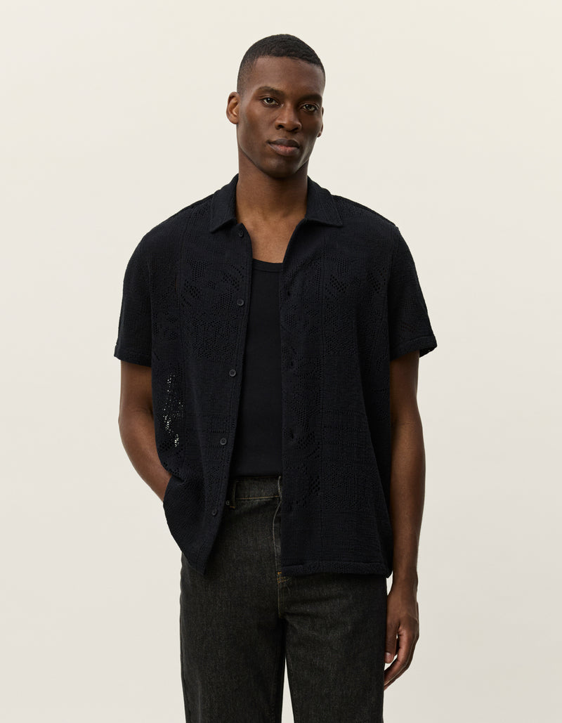 Hector Lace SS Shirt - Black