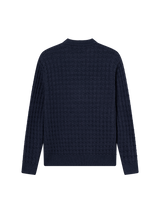 Gustav Squared Structure Knit - Dark Navy