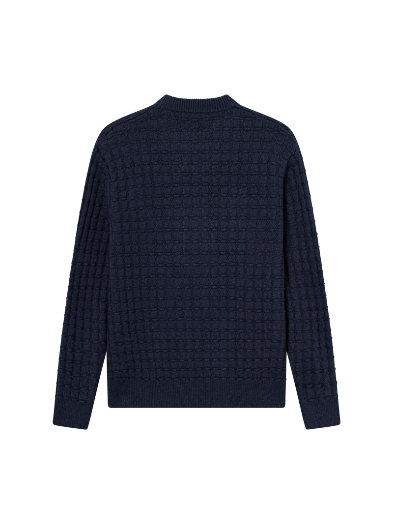 Gustav Squared Structure Knit - Dark Navy