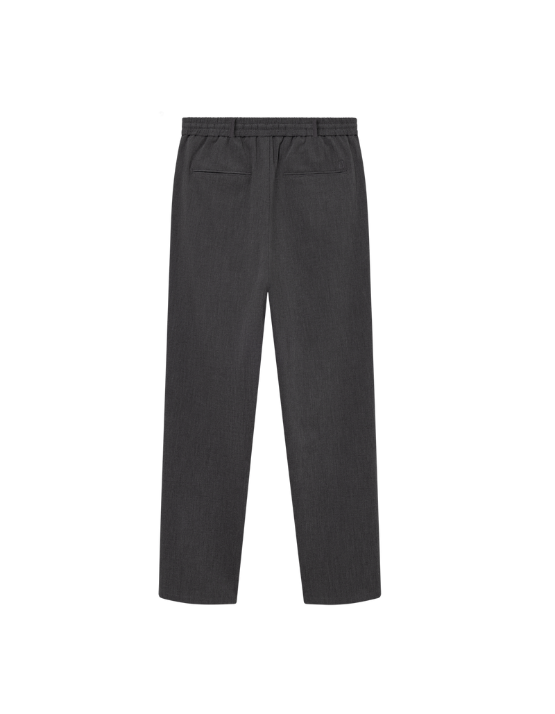 Como Tapered Textured Pants - Dark Grey