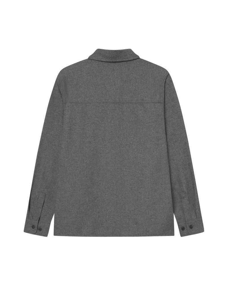 Layton Mouliné Overshirt - Grey