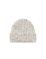 Wells Fleck Rib Beanie - Snow