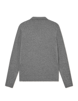 Billy Mouliné Knitted Polo - Grey