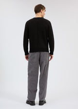 Chevron Wool Knit Crew - Black