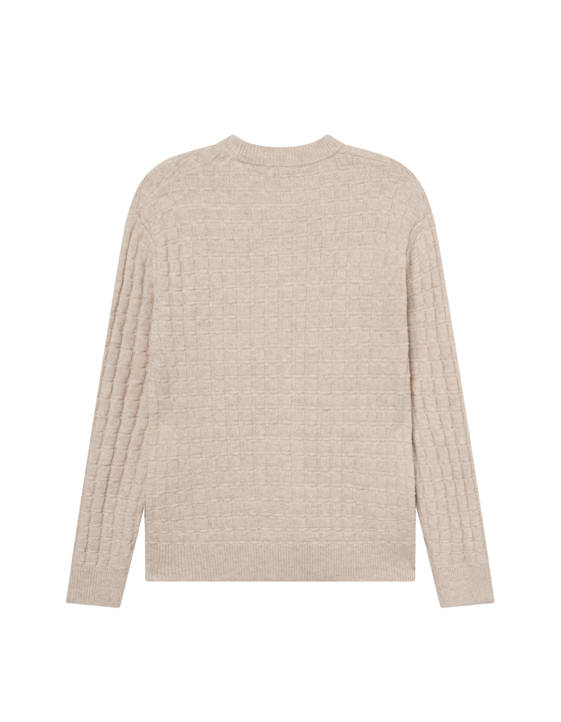Gustav Squared Structure Knit - Light Sand