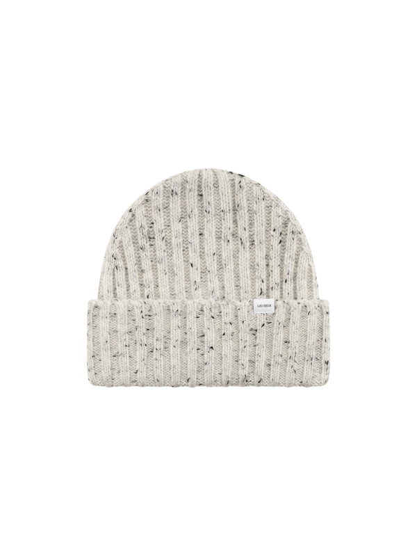 Wells Fleck Rib Beanie - Snow