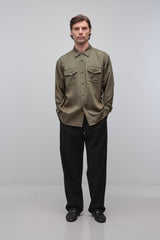 Carter Refined Workwear Shirt - Dark Olive - BLVD