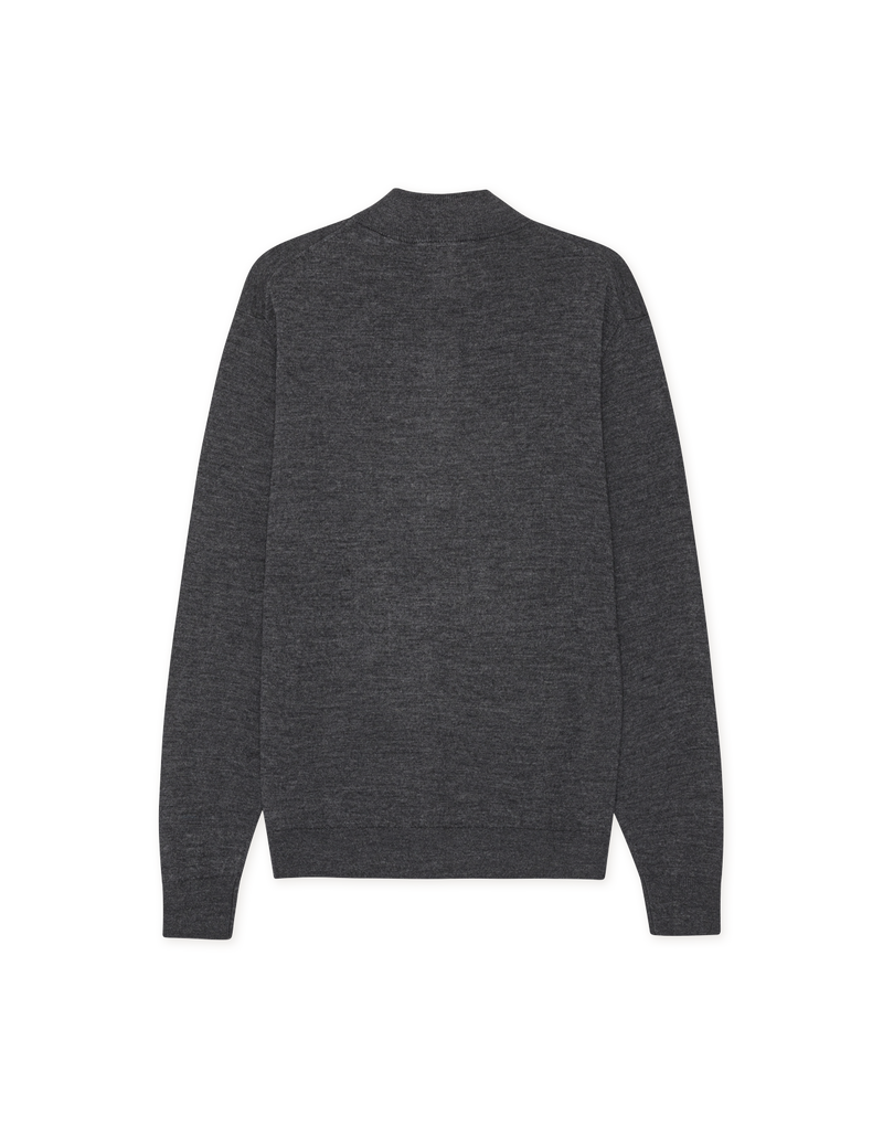 Greyson Half-Zip Merino Knit - Grey
